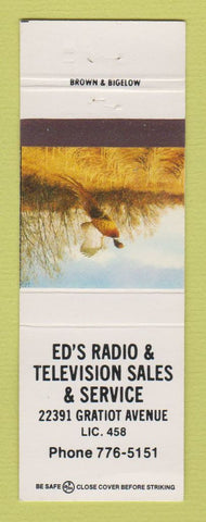 Matchbook Cover - Ed's Radio TV Detroit? MI