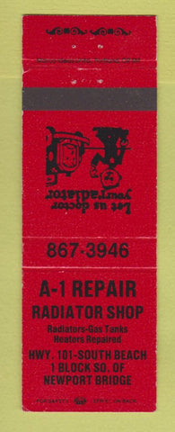 Matchbook Cover - A1 Radiator Repair Newport OR?