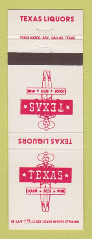 Matchbook Cover - Texas Liquor Stores Dallas TX