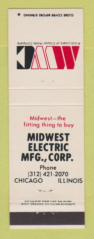 Matchbook Cover - Midwest Electric Corp Chicago IL