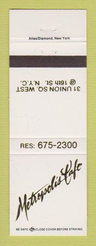 Matchbook Cover - Metropolis Cafe New York City