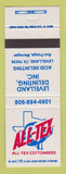 Matchbook Cover - All Tex Cotton Seed Levelland Delinting TX