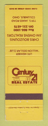 Matchbook Cover - Century 21 Real Estate Chris Bouzounis Jim Owens Columbus OH