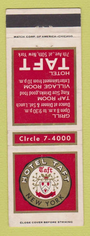 Matchbook Cover - Hotel Taft New York City WEAR