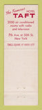 Matchbook Cover - Hotel Taft New York City WEAR