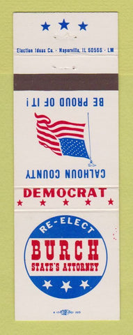 Matchbook Cover - Burch for State's Attorney Calhoun County