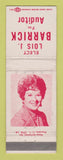 Matchbook Cover - Lois Barrick Auditor Election WORN