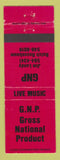 Matchbook Cover - Gross National Products GNP Music Butch Rosenbaum