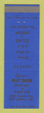 Matchbook Cover - Georgie's Play Room Bell Gardens CA