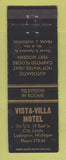 Matchbook Cover - Vista Villa Motel Ludington MI