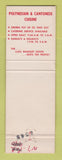 Matchbook Cover - Bamboo Hut Belmont Center East Lexington MA  WORN