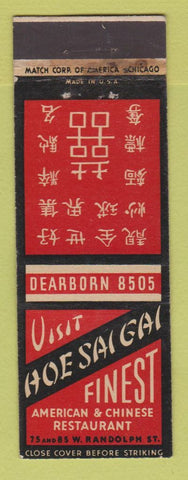 Matchbook Cover - Hoe Sai Gai Chinese Restaurant Chicago IL WEAR