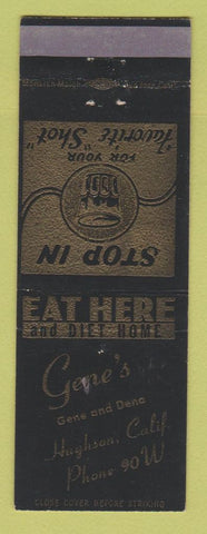 Matchbook Cover - Gene's Restaurant Hughson CA