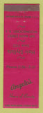 Matchbook Cover - Angelo's Hair Salon Beauty Woonsocket RI