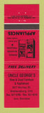 Matchbook Cover - Uncle George's Furniture Appliances Wallaceburg ON