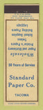 Matchbook Cover - Standard Paper Company Tacoma WA