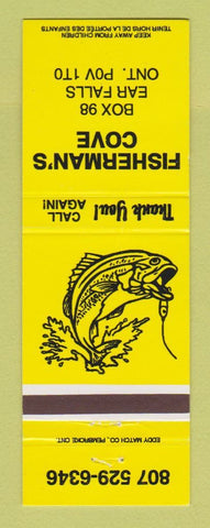 Matchbook Cover - Fisherman's Cove Ear Falls ON CREASE