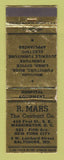 Matchbook Cover - Mars Hospital Equipment Furniture NYC Washington DC WEAR