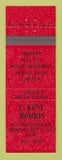 Matchbook Cover - C Kent Morris Match Collector Granite City IL