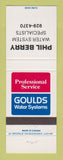 Matchbook Cover - Goulds Water Systems Phil Berry