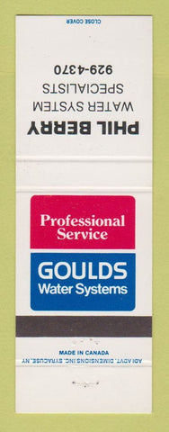 Matchbook Cover - Goulds Water Systems Phil Berry