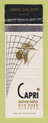 Matchbook Cover - Capri Motor Hotel Red Deer AB WEAR