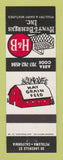 Matchbook Cover Hunt & Behrens Pultry Dairy Mixtures Hay Grain Feed Petaluma CA