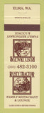 Matchbook Cover - Rusty Tractor Restaurant Elma WA