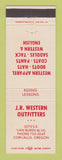 Matchbook Cover - JR Wester nOutfitters Clothes Corvallis OR