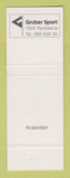 Matchbook Cover - Gruber Sport Ski Rental Pontresina Switzerland SAMPLE