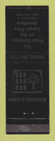 Matchbook Cover - Town and Country Furniture Durham NC