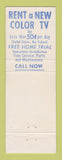 Matchbook Cover - Granada Color TV Rental Toronto ON Barrie Hamilton