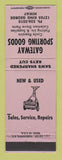 Matchbook Cover - Gateway Sporting Goods Lawn Mowers Surrey? BC WEAR