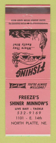 Matchbook Cover - Freeze's Shiner Minnow's Fishing North Platte NE