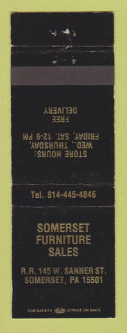 Matchbook Cover - Somerset Furniture Sales Somerset PA WEAR