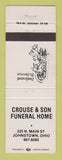 Matchbook Cover - Crouse and Son Funeral Home Johnstown OH WEAR