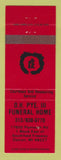 Matchbook Cover - OH Pye Funeral Home Detroit MI
