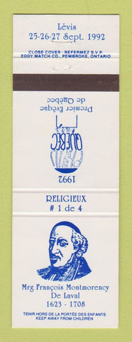Matchbook Cover - Levis QC Laval Mrg Francois Montmorency 1992