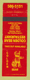 Matchbook Cover - Golden Bear Restaurant Largo FL