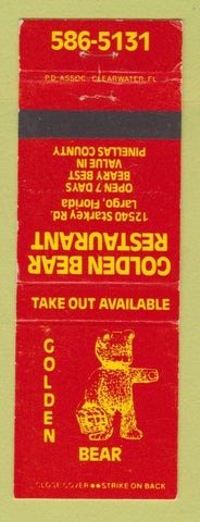 Matchbook Cover - Golden Bear Restaurant Largo FL