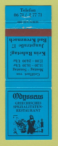 Matchbook Cover - Odysseus Restaurant Bad Kreuznach Germany