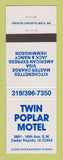 Matchbook Cover - Twin Poplar Motel Cedar Rapids IA