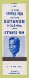 Matchbook Cover - Winston Searles for City Council Rock Hill