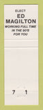 Matchbook Cover - Ed Magilton Council Election