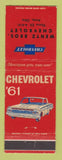 Matchbook Cover - 1961 Chevrolet Wentz Bros Anna OH