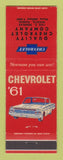 Matchbook Cover - 1961 Chevrolet Quality Wichita KS