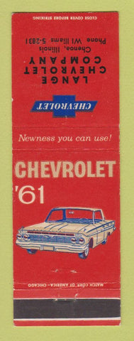 Matchbook Cover - 1961 Chevrolet Lange Chenoa IL