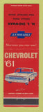Matchbook Cover - 1961 Chevrolet MS Snowman Ashland ME