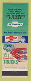 Matchbook Cover - 1961 Chevrolet Trucks Eppy's Canton OH