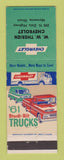 Matchbook Cover - 1961 Chevrolet Trucks WW Therien Momence IL